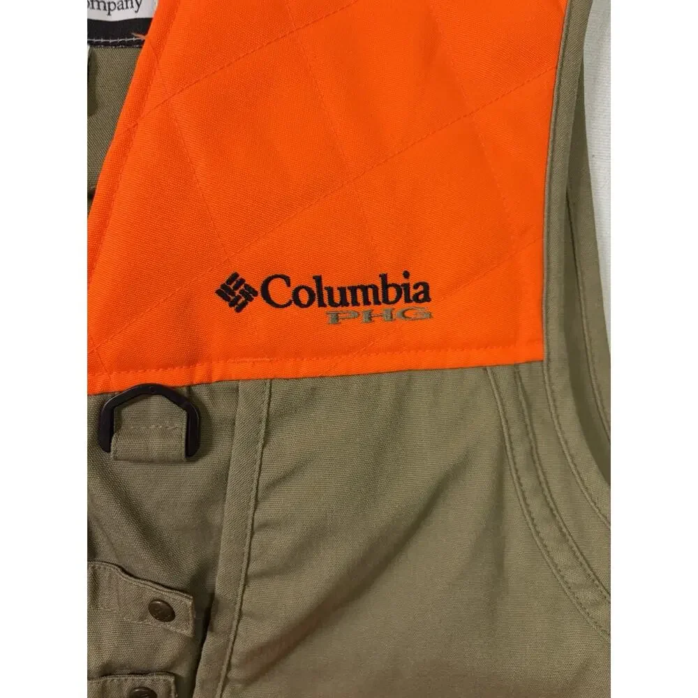 Columbia PHG Hunting Vest Mens Large Blaze Orange Upland Bird Shooting Game Bag
